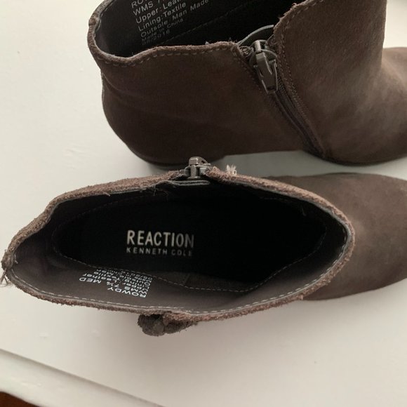 Kenneth Cole Reaction Brown Suede Ankle Boot with Boho Tassel Detail - Picture 2 of 3